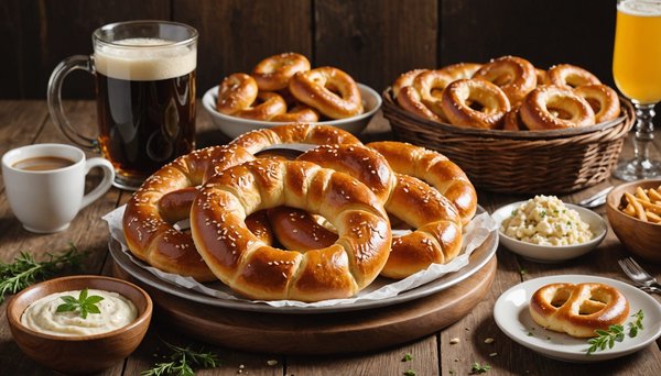 Ein fest der bayerischen genüsse: selbstgemachter obazda und frisch gebackene brezeln genießen!